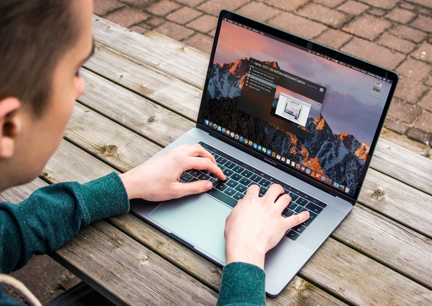 Person using MacBook